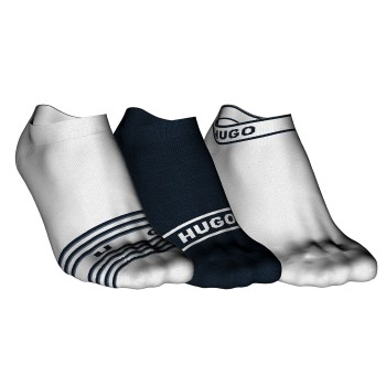 HUGO Strømper 3P Nautical Ankle Socks Sort/Blå Str 39/42 Herre