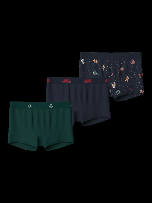 NAME IT 3-Pak Boxer Shorts Vismas Gaveæske Navy Blazer