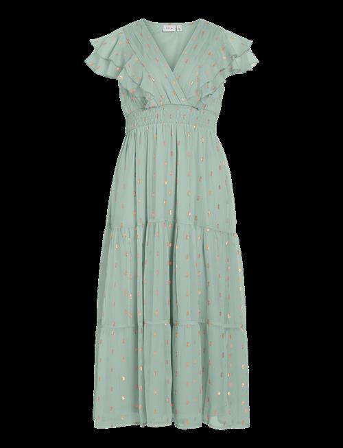 Vila | Vikaren C/S Midi Frill Dress/Dc/Ka | 36