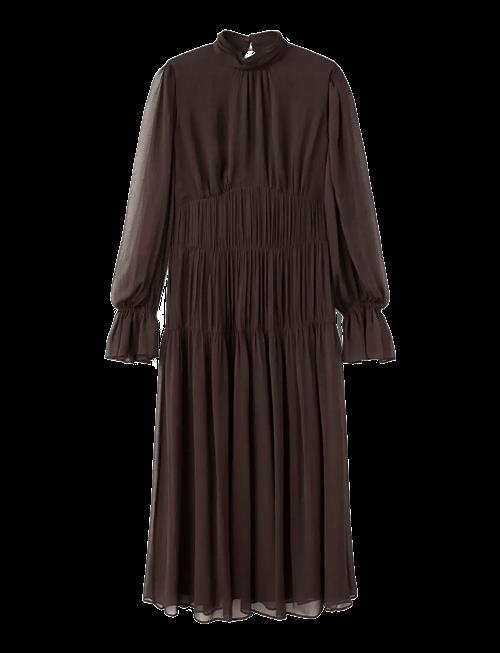 Mango | Ruffled Dress With Puffed Sleeves | S