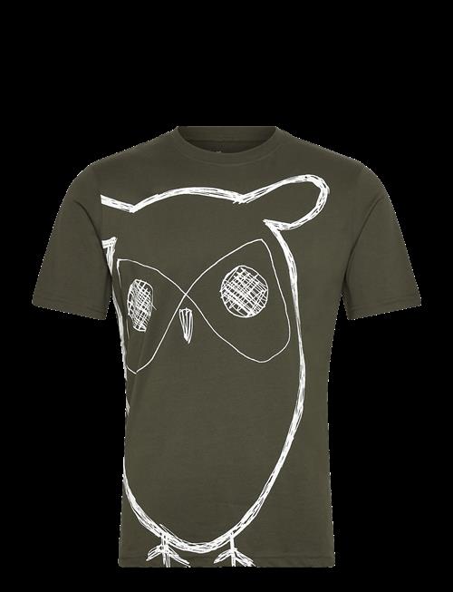 Knowledge Cotton Apparel | Big Owl Print Tee - Gots/Vegan | L