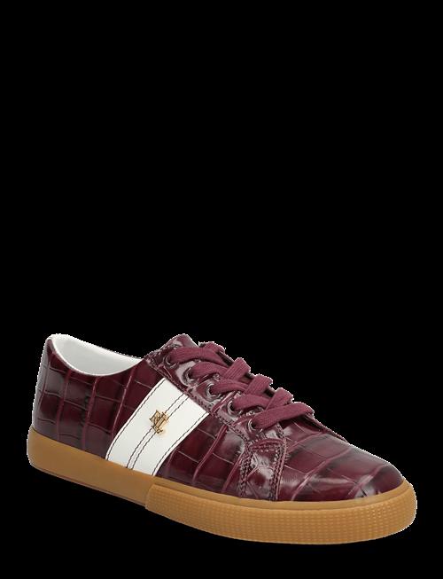 Lauren Ralph Lauren | Janson Ii Croc-Embossed Leather Sneaker | 36