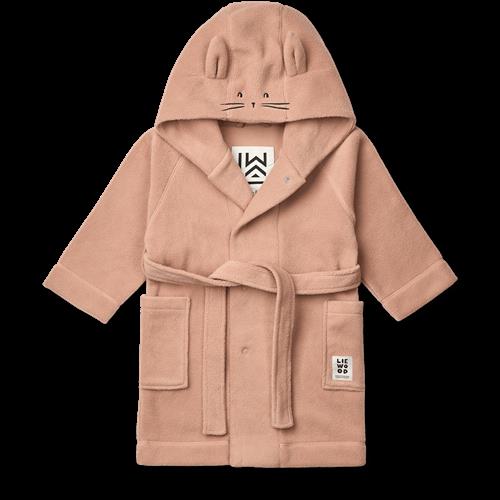 Liewood Minik Fleece-badekåbe Pale Tuscany  Pale Tuscany 5-6 Y  Beige  5-6 år  Drenge, Piger