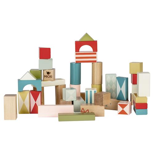 Micki Building Blocks 40 pcs Multicolor Multicolor One Size  Beige  One Size 10+ Months Drenge, Piger