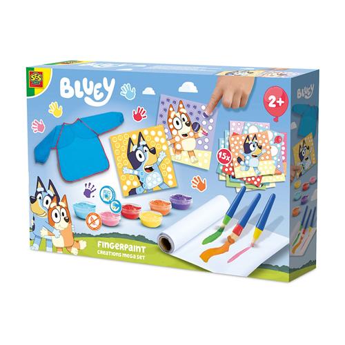 SES Creative Bluey  Fingerpaint  Creations Mega Set Blue One Size  Blå  One Size 2+ Years unisex