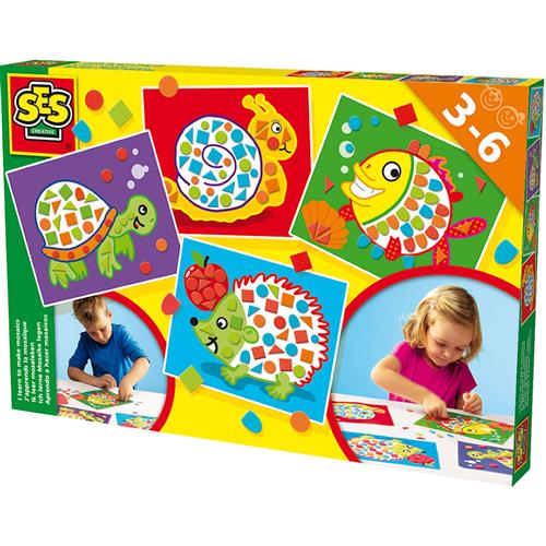 SES Creative Jeg Lærer At Lave Mosaikker  Yellow One Size  Gul  One Size 3+ Years unisex