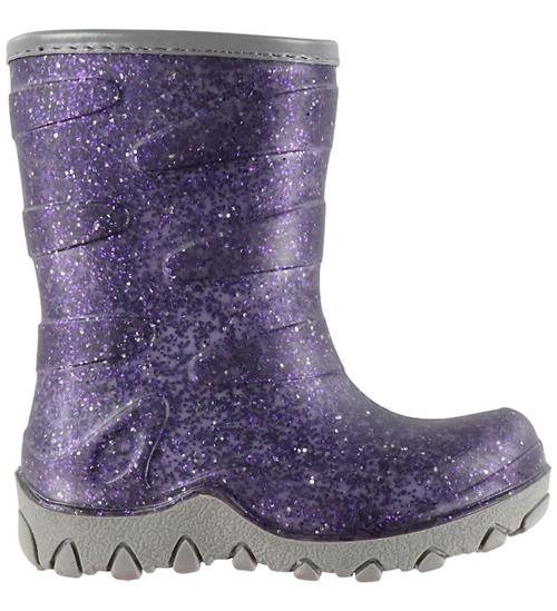 Mikk-Line Gummistøvler m. For - Glitter - Plum Perfect