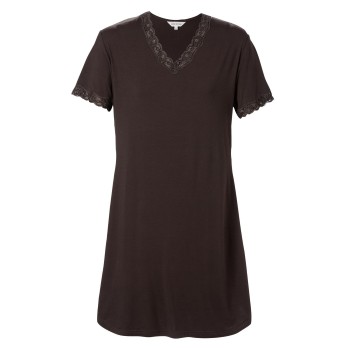 Lady Avenue Bamboo Nightdress SS Mørkbrun  Bambus Large Dame