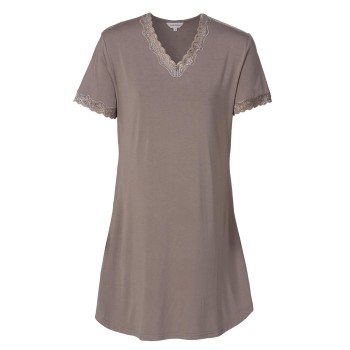 Lady Avenue Bamboo Nightdress SS Beige Bambus Large Dame