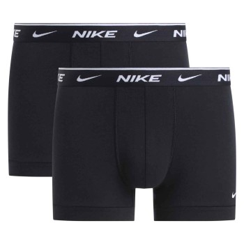 Nike 2P Essential Cotton Stretch Trunks Sort bomuld Small Herre