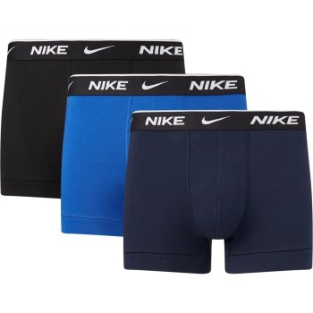 Nike 3P Everyday Essentials Cotton Stretch Trunk Sort/Blå bomuld 2XL Herre