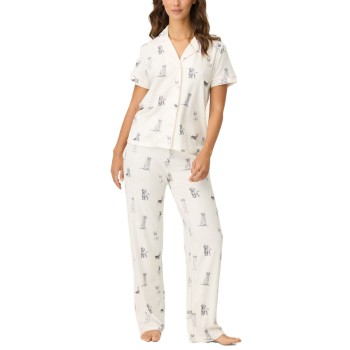 PJ Salvage My Dog Is My Valentine Pyjama Hvid Mønster Small Dame