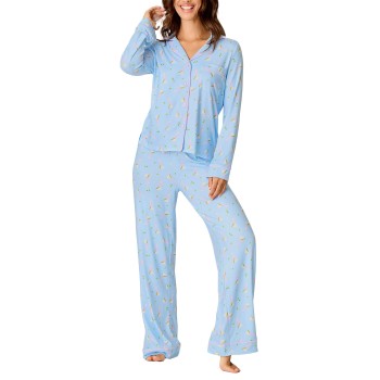 PJ Salvage Olive You Pyjama Blå Mønster polyester Small Dame