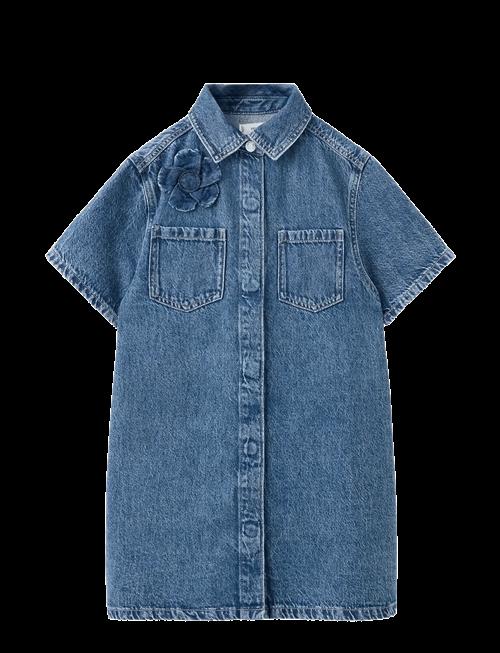 Mango | Denim Dress With Flower Detail | 146