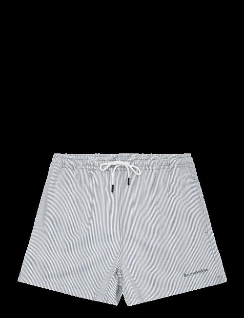 Knowledge Cotton Apparel | Mid-Thigh Seersucker Swimshorts | XL