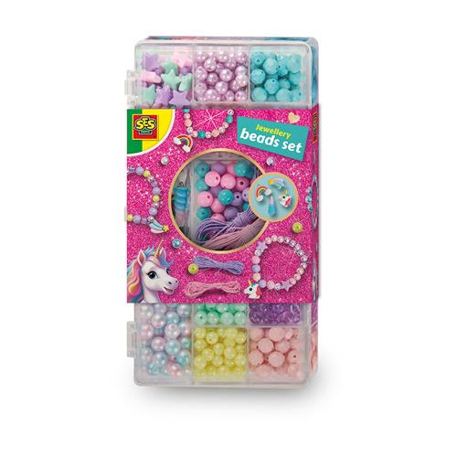 SES Creative Jewellery  Unicorn Beads Set Pink One Size  Lyserød  One Size 3-8 Years unisex