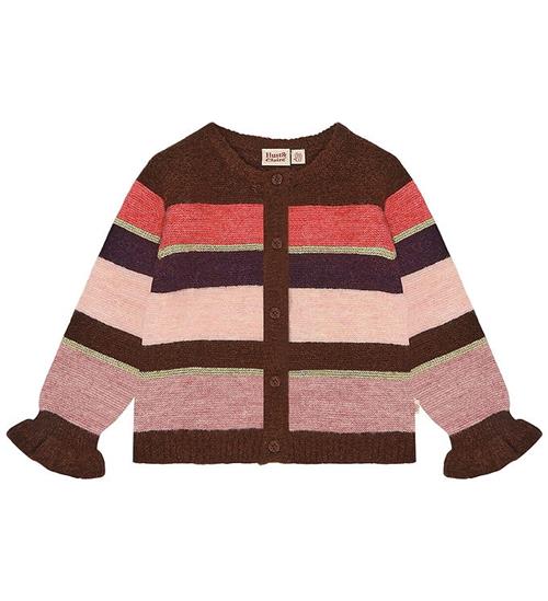 Hust and Claire Cardigan - HCCamilla Fluffy Stripe - Soil