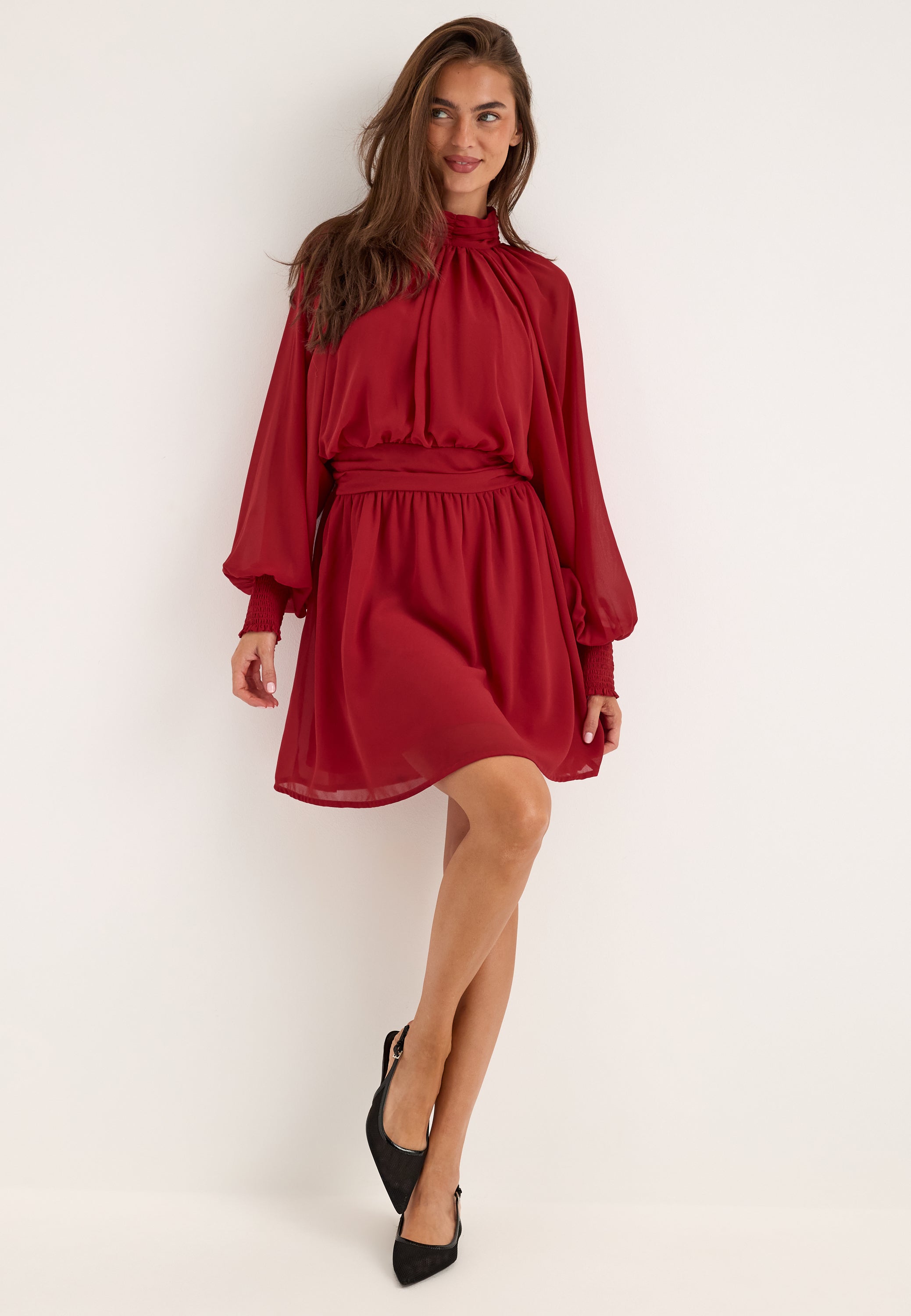 BUBBLEROOM Draped Dress