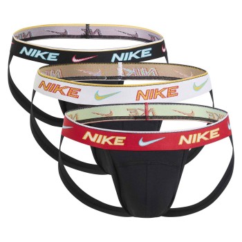 Nike 9P Everyday Cotton Stretch Jockstrap Grå bomuld Medium Herre