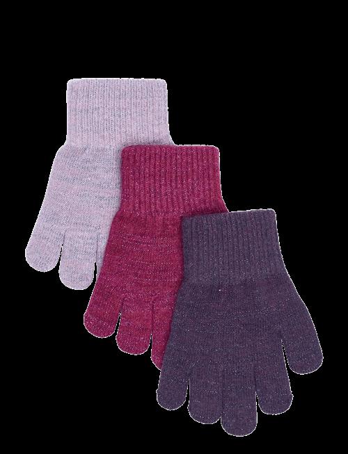 mikk-line | Magic Gloves 3 Pack W. Lurex | 4-7Y