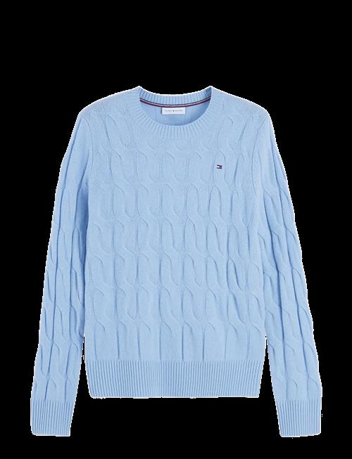 Se Tommy Hilfiger | Soft Wool Cable C-Nk Ls Swt | L hos Booztlet