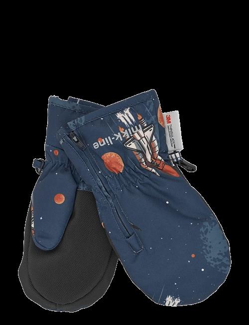 mikk-line | Polyester Mittens Aop W. Zip | 110/116