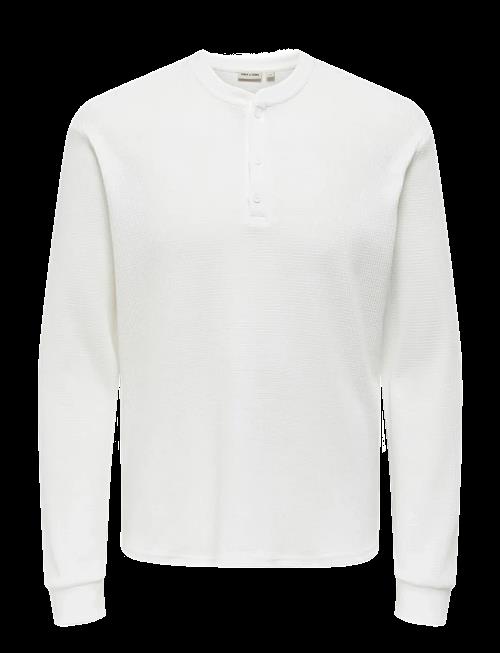 ONLY & SONS | Onstobie Reg Ls Henley Tee Noos | S