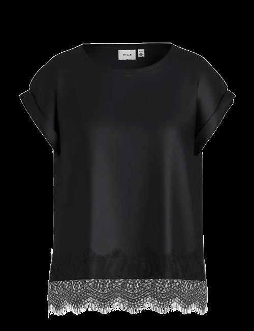 Vila | Viellette S/S Full Satin Lace Top - Noos | 44