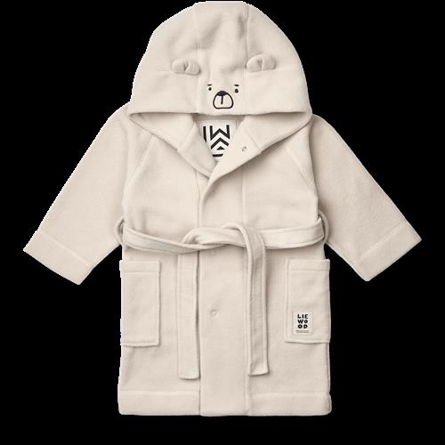 Liewood Minik Fleece-badekåbe Sandy  Sandy 5-6 Y  Beige  5-6 år  Drenge, Piger