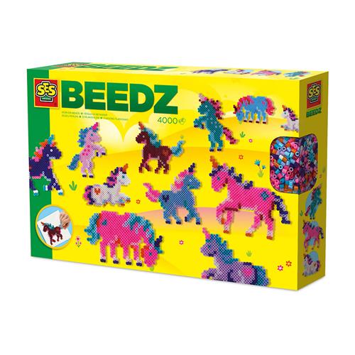SES Creative Iron On Beads  Unicorn World Yellow One Size  Gul  One Size 5-10 Years Drenge, Piger