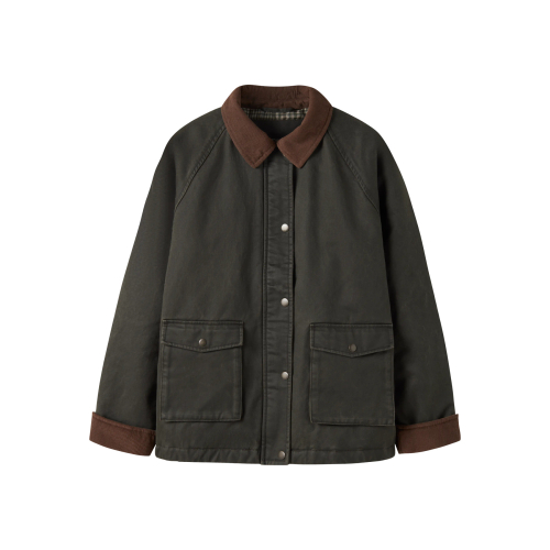 NAME IT Jakke Mandana Oilskin Forest Night
