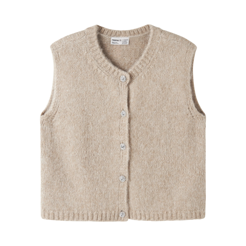 NAME IT Strik Vest Reta Peyote Melange