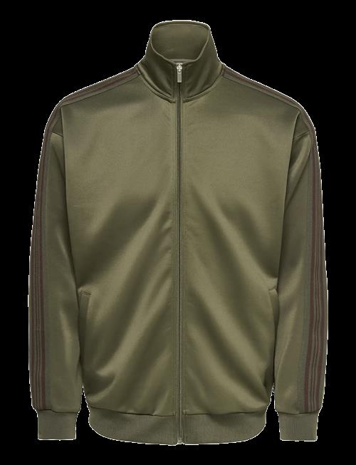 ONLY & SONS | Onsriber Rlx Ls Zip Stripe Track Sweat | XXL