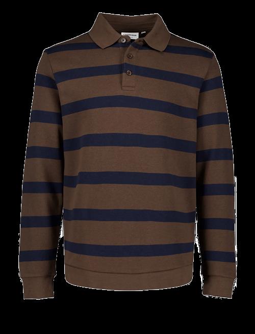 Lindbergh | Striped Polo Sweatshirt L/S | L