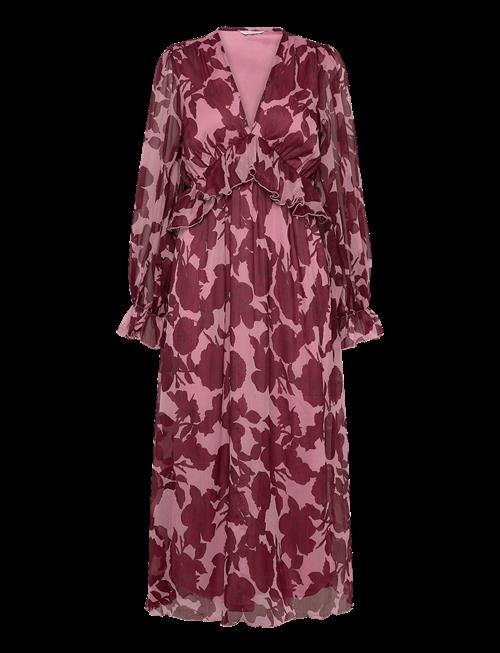 Bubbleroom | Frill L/S Chiffon Midi Dress | M