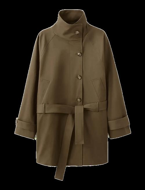 Mango | Funnel Neck Belted Trench Coat | S