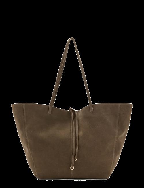 Mango | Suede Shopper Bag With Bow Closure | ONE SIZE