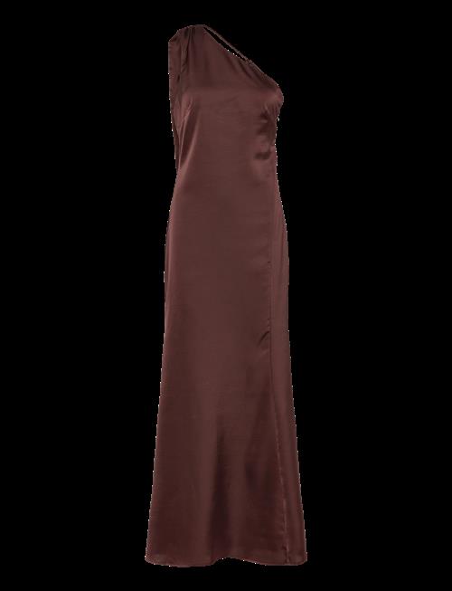 Bubbleroom | One Shoulder Scarf Satin Gown | 36