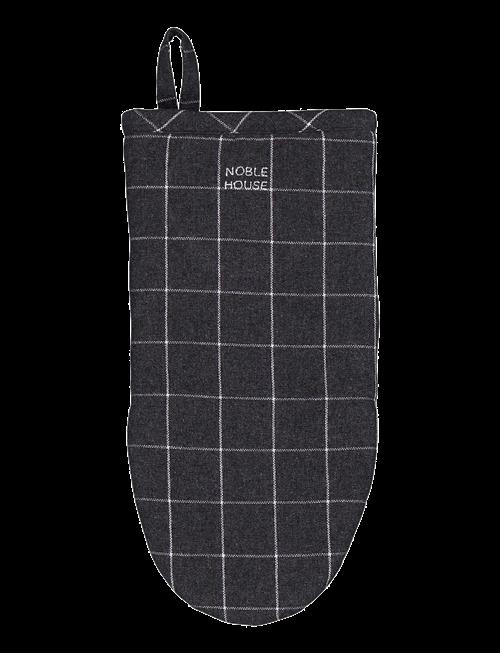 Noble House | Oven Glove Check Grs Dark Grey 15X30 | 15X30CM