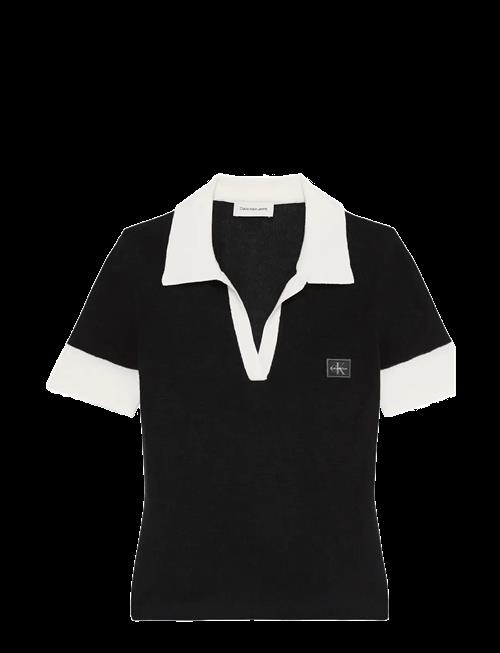 Calvin Klein Jeans | Woven Label Ss Polo | XS