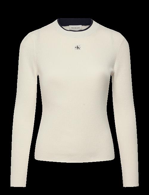 Calvin Klein Jeans | Woven Label Ls Crew Neck | L
