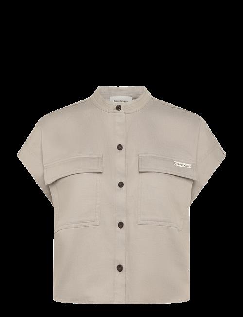 Calvin Klein Jeans | Faux Denim Ss Relaxed Blouse | L