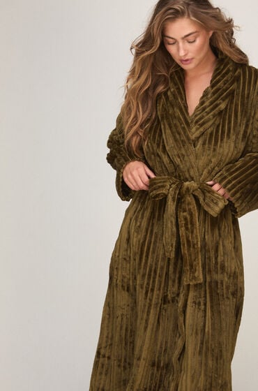 Hunkemöller Badekåbe Jacqueared Fleece Grøn