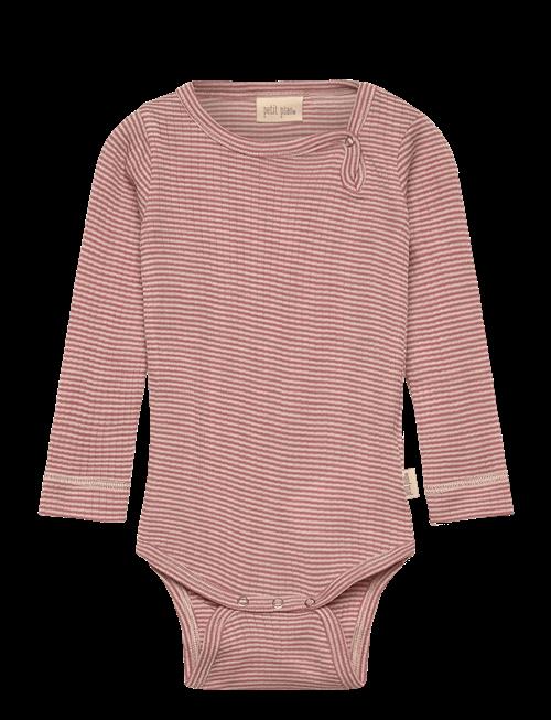 Petit Piao | Ppdante Body L/S Merino Wool Striped | 92