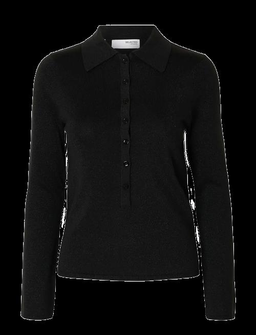 Selected | Slflura Ls Slim Knit Collar Neck | XL