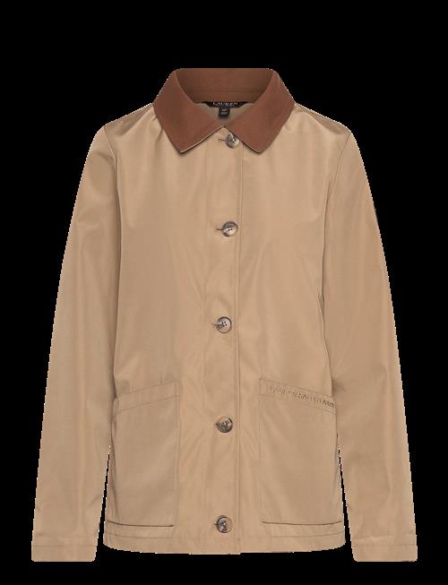 Lauren Ralph Lauren | Twill-Trim Bonded Jersey Barn Jacket | M