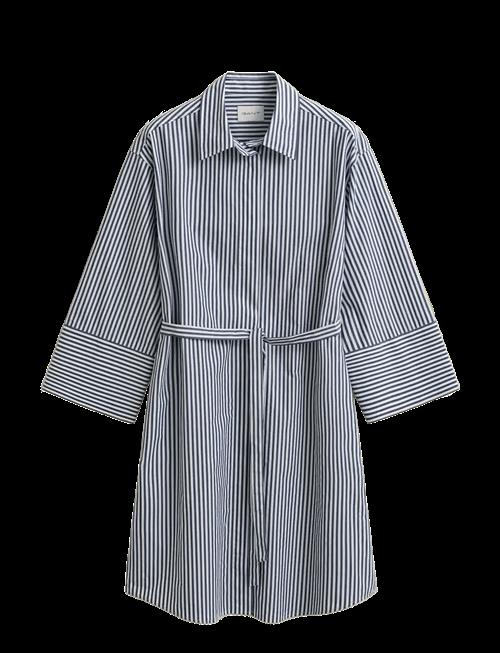 Gant | Stripe Poplin Belted Shirt Dress | 42
