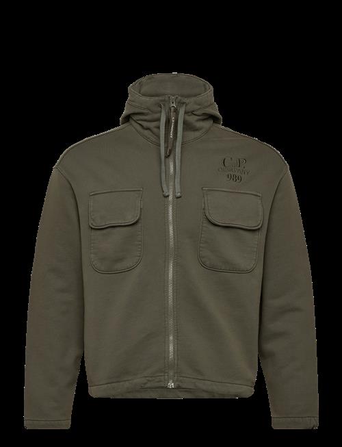 C.P. Company | Brushed And Emerized Diagonal Fleece Hooded Utility Sweatshirt | S
