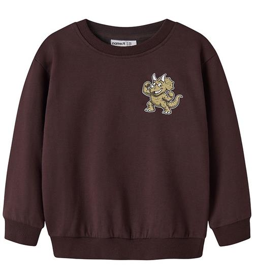 Name It Sweatshirt - NmmVildar - Chocolate Plum/Jurassic Prankst
