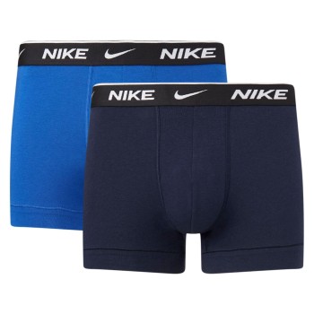 Nike 2P Essential Cotton Stretch Trunks Mørkblå bomuld Medium Herre